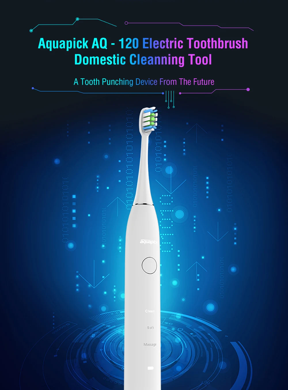 Aquapick AQ - 120 Electric Toothbrush Domestic Cleanning Tool