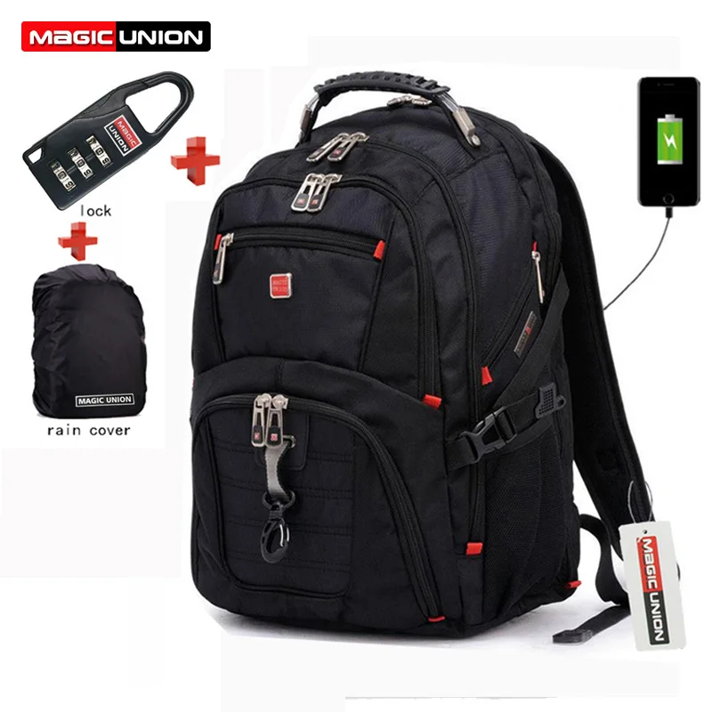 Kopen MAGIC UNION mannen Reistassen Multifunctionele Rugzak Waterdichte Oxford Laptop Rugzak voor Tiener Anti diefstal Camping Rugzak