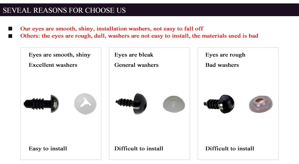 Safety Eyes Black Color Fit for Crochet /Stuffed /Amigurumi Doll Come With Washers 4.5mm/5mm/6mm/7mm/8mm/9mm/10mm/12mm/15mm/18mm Safety Eyes Black Color Fit for Crochet /Stuffed /Amigurumi Doll Come With Washers 4.5mm/5mm/6mm/7mm/8mm/9mm/10mm/12mm/15mm/18mm