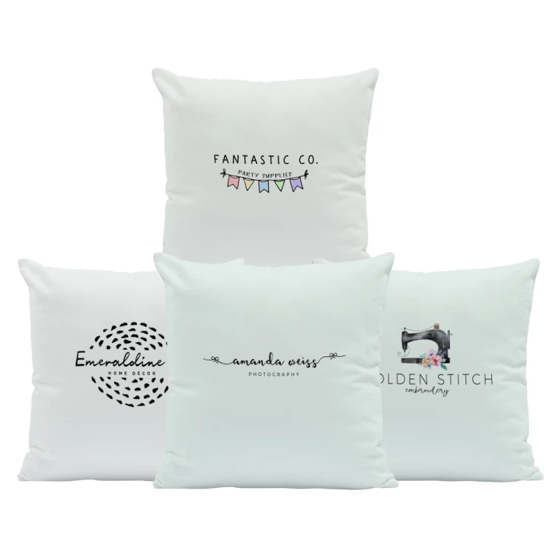 

Personalized Popular Text Picture Cushion Cover Sew Machine Flower Emeraldine Art Pillow 45X45Cm Velvet Decoration Room Cushion