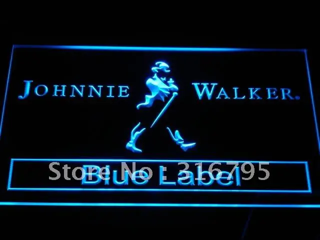 A147 Johnie Walker Blue Label Bar NR светодиодный неоновый светильник с выключателем вкл/выкл 20 +