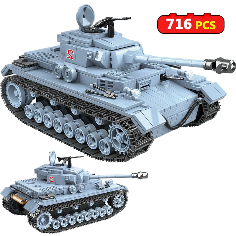 Военная Модель WW2, армейский танк, строительные блоки, технические наборы, креативные кирпичи, фигурки, игрушки для мальчиков, детей