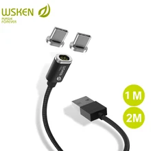 Wsken mini 2 usb tipo c cabo magnético para samsung s9 s8 nota 8 hawwei USB-C tipo c cabo de carregamento rápido usb carregador dados
