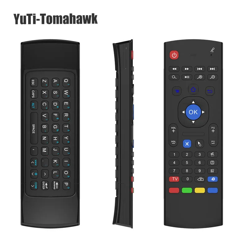 

[Genuine] 2.4GHz Wireless Keyboard 3 in1 Air Mouse QWERTY GYRO Sensing Remote IR Learning with voice micphone for Android TV