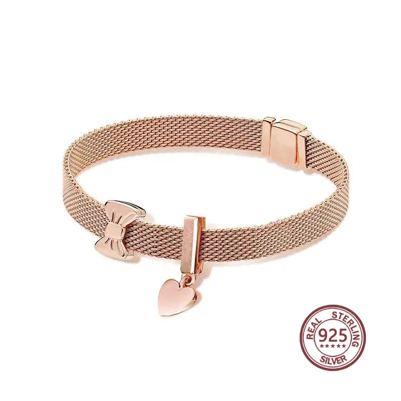 

Kristie Genuine 925 Silver Chain Rose For Women New Origin 1:1 Diy Jewels Present For Friend High Quality