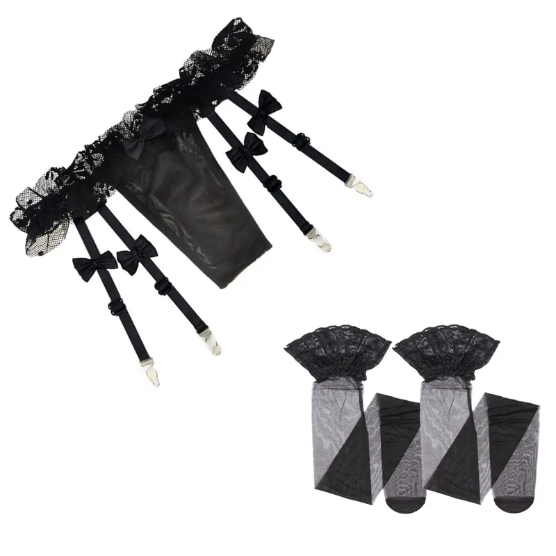 CINOON female belt pastel lingerie Women Sexy Lace suspenders g-strings thongs Hold belt for stockings female erotic garter belt