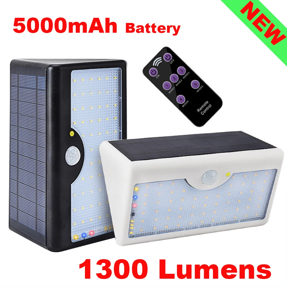 60leds led solar light ABS 1300LM outdoor lighting garden decoration lamp motion sensor powerful lights IP65 waterproof | Лампы и