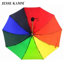 JESSE KAMM популярность Радуга три-небольшой складной зонт 10 ребра ветронепроницаемый креативный Открытый путешествия для детей женщин