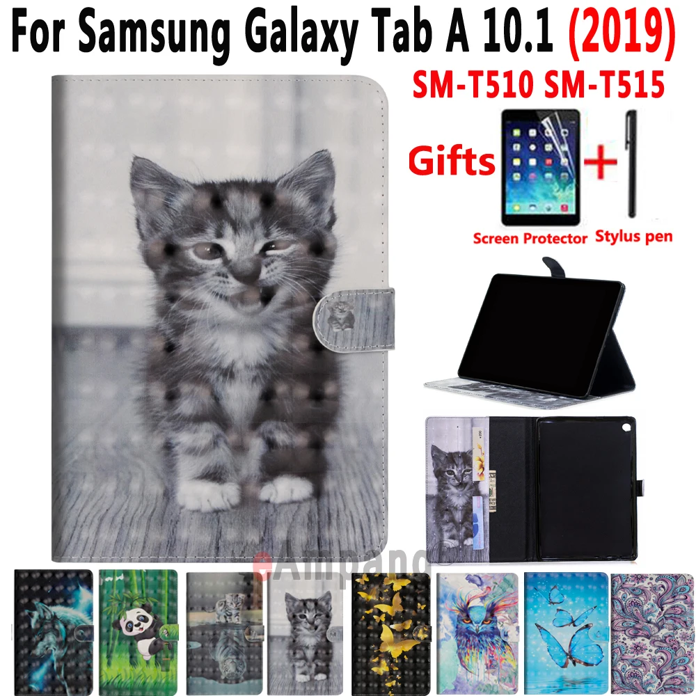 Чехол с животными для Samsung Galaxy Tab A 10 1 2019 SM T510 T515 T515|Чехлы планшетов и электронных