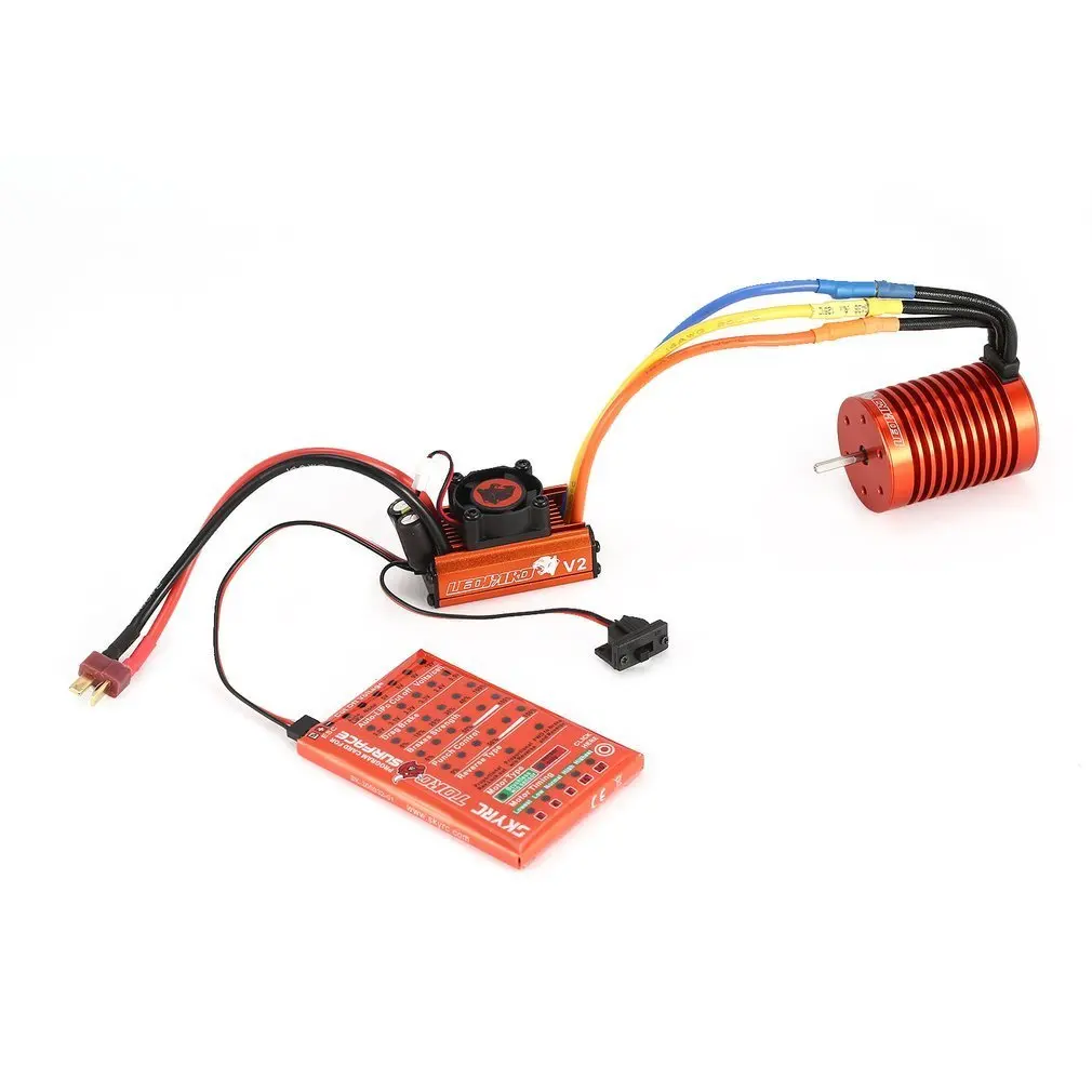 

Skyrc Leopard 4370KV/9T/2P Brushless Motor + Program Card Combo Set For 1/10 Car + Leopard 60A ESC RC Accs