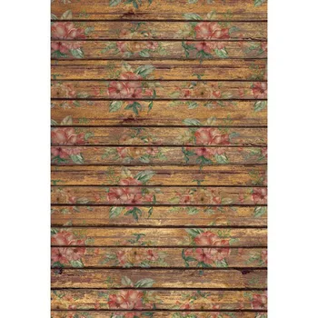 

New Arrival Baby Background 150x220cm Vintage Wood Photo Backdrops Floral Patern Print Background fundo fotografico para estudio