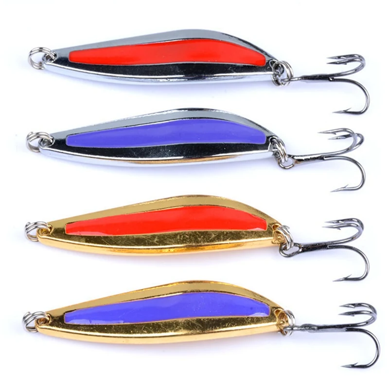 4PcsPack  7g 4.7cm VIB Fishing Lures Bionic Bait Fish Hard Bait Bass Vibration Lure Crankbait Fish Bass Bait Head Hooks