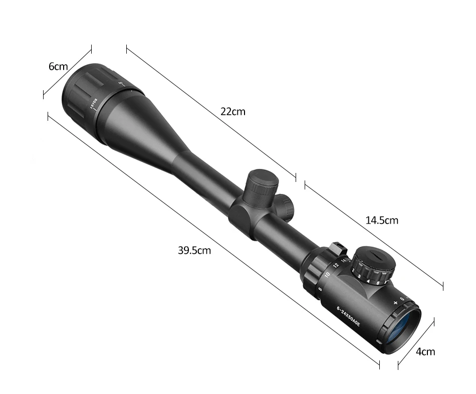 6-24x50 Aoe Riflescope Регулируемый зеленый красный точечный охотничий светильник тактический прицел оптический прицел
