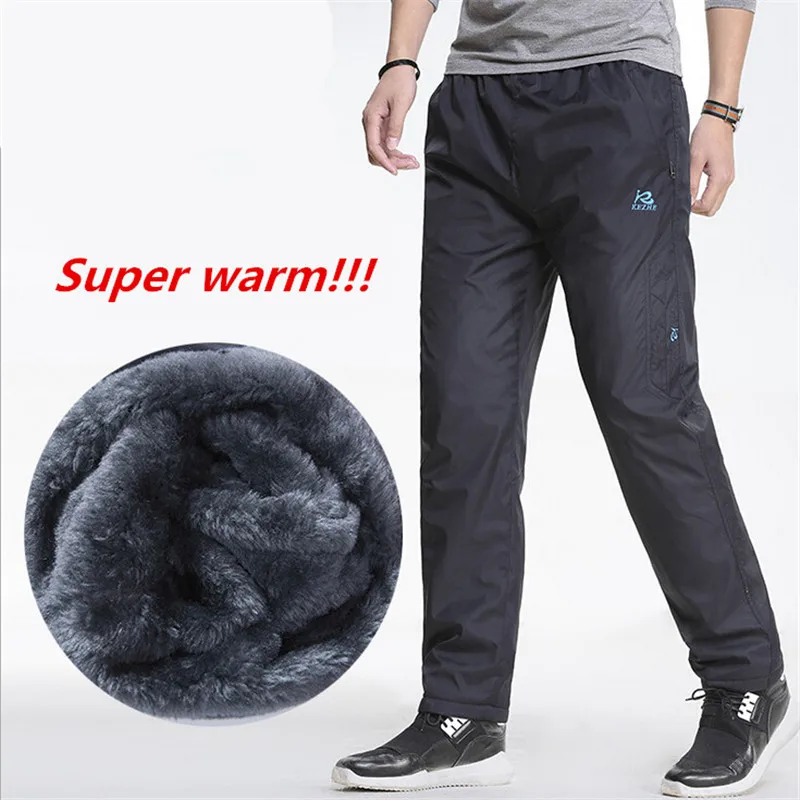 3XL Super warm Winter Fleece Thicken Men's casual Pants Heavyweight Men ...