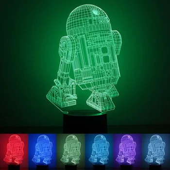 

2019 Star War 3D Night light Death Star War Darth Vader Yoda Jedi 7 Color Touch LED decor lights lamparilla Luminaria veilleuse