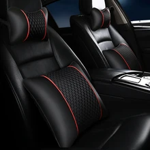 ブランド新革の車のヘッドレスト枕ユニバーサル快適な首枕ほとんどの車の品質保証
