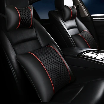 

brand new leather car headrest pillow universal comfortable neck pillows fit for most cars quality guarantee