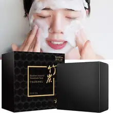 Бамбуковое древесное мыло ручной работы Природный уход за кожей Отбеливающее мыло глубокое очищение контроль жирности Уход за волосами лица Ванна