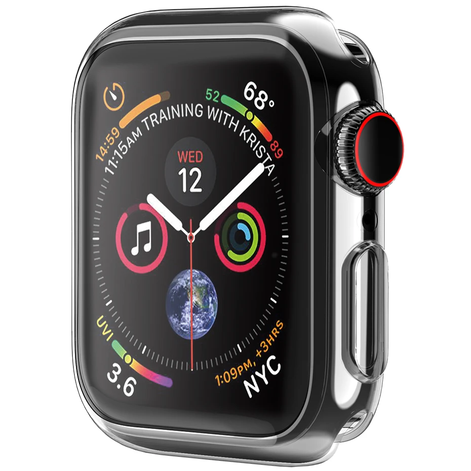 HOCO TPU оболочка для Apple Watch Series 4 44 мм 40 мм мягкий прозрачный чехол ультра тонкий прозрачный защитный чехол Защита Смарт-часы