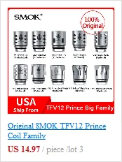 SMOK TFV12 Prince Coils-Q4/X6/T10/M4 для smok tfv12 prince tank электронная сигарета Core Stick prince/X-priv Kit