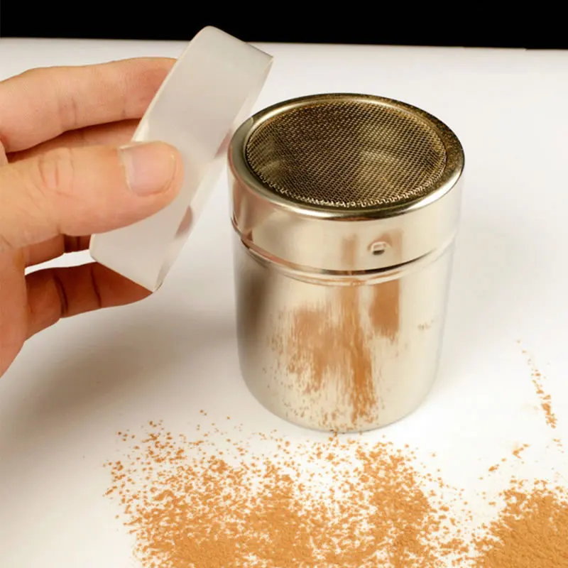 Шейкер для кофе и шоколада молотое какао кофейный фильтр из нержавеющей стали с сетчатым покрытием порошок шейкер для сахара маленький сито для муки кухонные инструменты