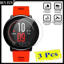 3PCS For Xiaomi Huami Amazfit Sports Smart Watchs xiomi Screen Protector Tempered Glass Anti Shatter Protective