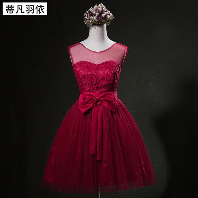 2018 Woman Party Dresses for Bridesmaid Graduation Lace-up A-line Short Prom Dress Sleeveless Vestido De Festa Prom Gown