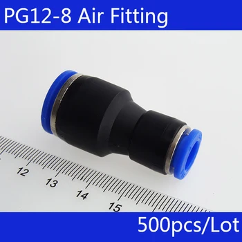 

Free shipping 500pcs PG12-8 Unequal Diameter Air Tube Fitting Straight Union , One Touch Push In Pneumatic Fitting Connectors