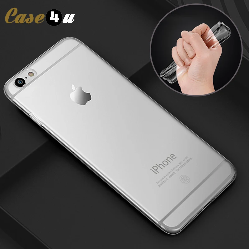 Простой Прозрачный мягкий чехол из ТПУ для Apple iPhone XS Max XR X 10 8 7 6 6s Plus 5s SE кристально