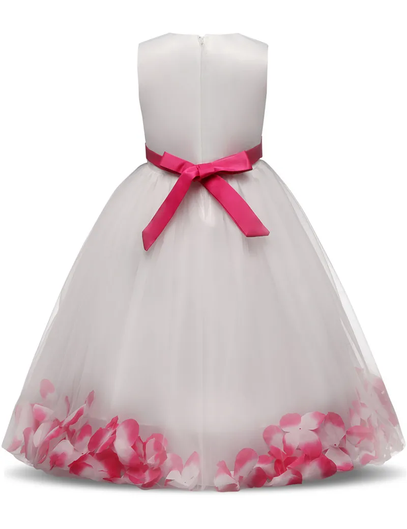 little girl skirt dress Flower Girl Baby Wedding Dress Fairy Petals Children's Clothing Girl Party Dress Kids Clothes Fancy Teenage Girl Gown 4 6 8 10T baby dresses cheap
