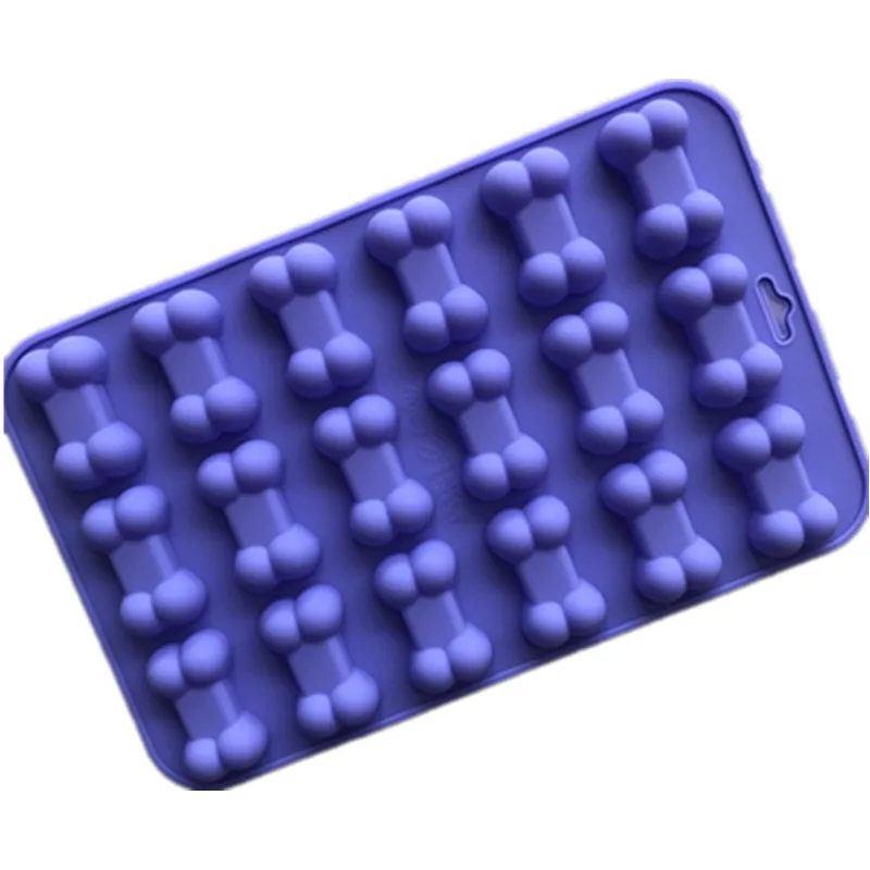 

18-Cavity Bone Shaped Silicone Chocolate Mold Bakeware DIY Candy Bar Fondant Molds Easy to Release Cake Decorating Tools