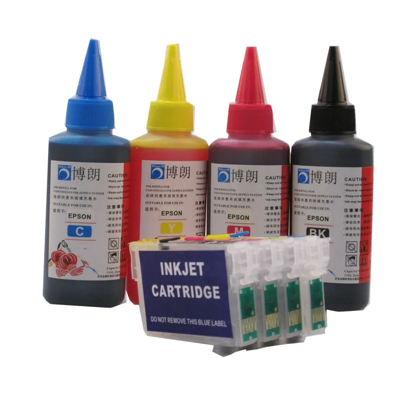 T1281 refillable ink cartridge for epson Stylus S22 SX125 SX130 SX230 SX235W SX420W SX425W SX430W printer +4 Color Dye Ink 400ml T1281 refillable ink cartridge for epson Stylus S22 SX125 SX130 SX230 SX235W SX420W SX425W SX430W printer +4 Color Dye Ink 400ml