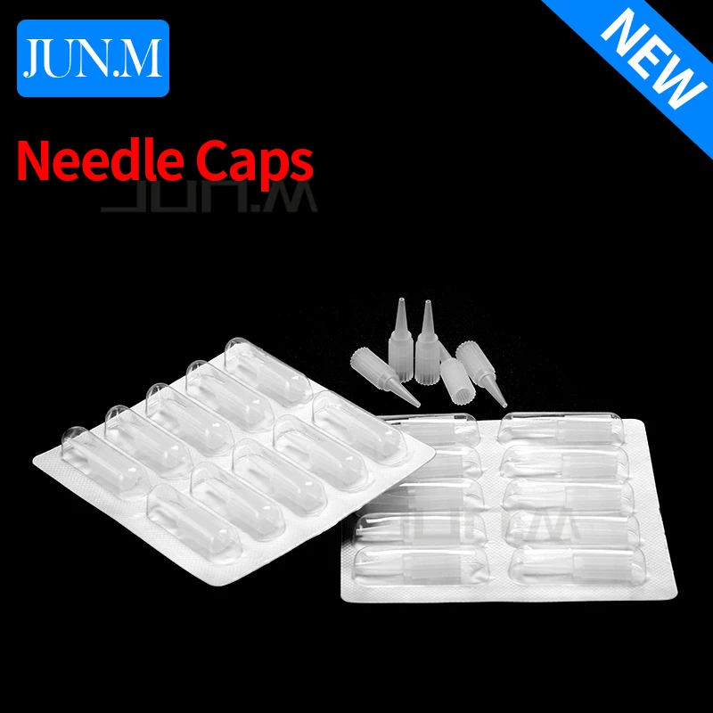 

200pcs Needles Tip Caps Sterilization Blister Packaging Permanent Makeup Needles Tips 1RT 3RT 5RT 5FT 7RT 7FT Free Shipping