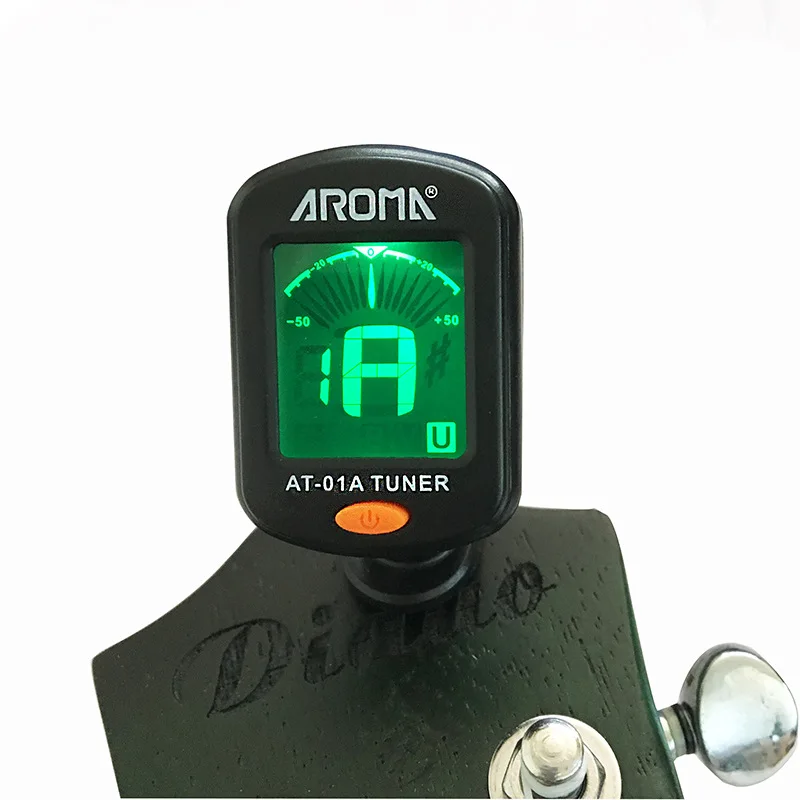 

10Pc/Set AT-01A Digital Clip-on Electric Guitar Tuner Foldable Rotating Clip High Sensitivity Ukulele Guiatr Parts & Accessories