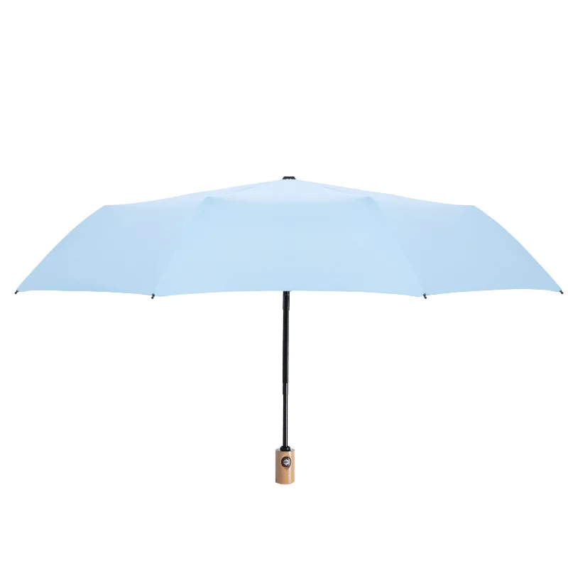 YADA Pure Wood Handle UV Umbrella Windproof Folding Rainy Automatic Umbrellas For Women Men Anti-UV Auto Umbrella Female YD119