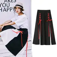 Hoge Taille Zomer Rok Vrouwen Lange Plus Size Harajuku Streetwear Vintage Rok Rok Koreaanse Fashion Roupas Rokken Womens 50H0170