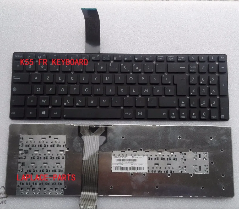 Французская раскладка для клавиатуры ноутбука ASUS K55 K55A K55VD K55VJ K55VM K55VS A55 A55V A55XI A55DE