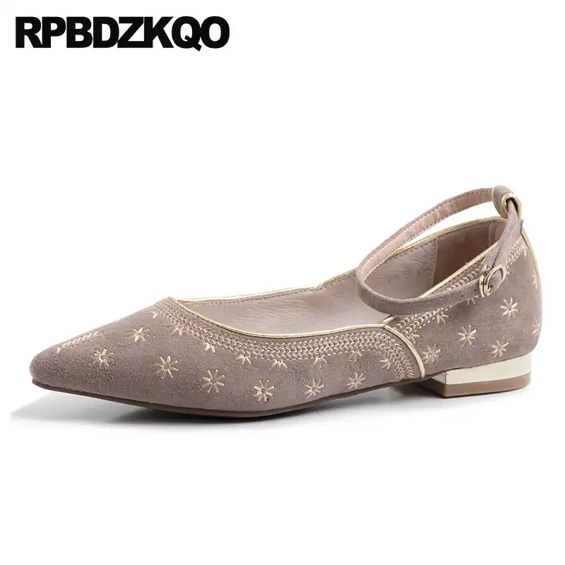 navy blue flats with ankle strap