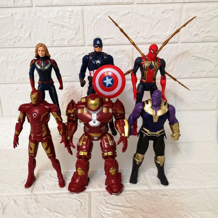 6pcs/set The Avengers 4 Endgame figure Toys Captain Marvel Iron Man Spiderman Captain America hulk Thanos Action Figures Toys 6pcs/set The Avengers 4 Endgame figure Toys Captain Marvel Iron Man Spiderman Captain America hulk Thanos Action Figures Toys