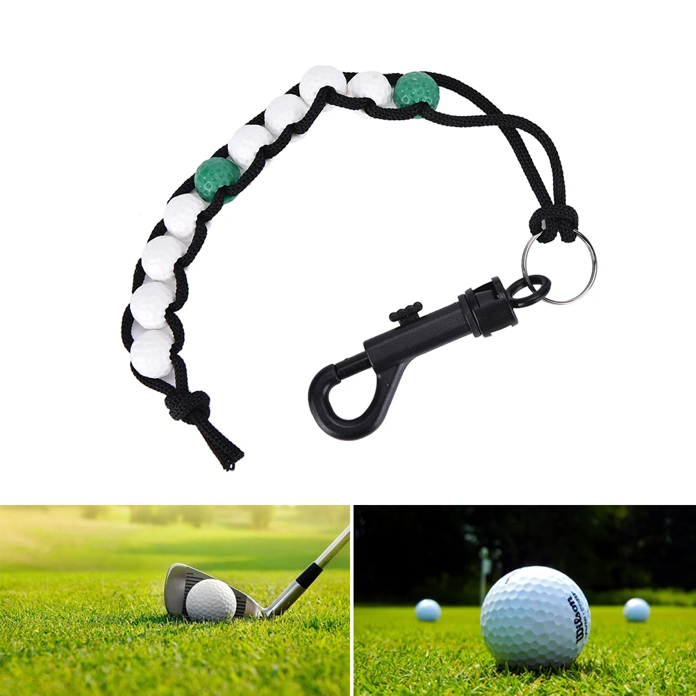 1Pcs Hot Sale Golf Ball Beads Score Counter Stroke Putt Scoring Chain with Clip Club Golf Accessories