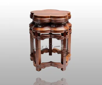 

Chinese Ming&Qing Classical Furniture Burma Rosewood Bench Antique Plum flower Type 5 Foots Stools Solid Small Seats at home