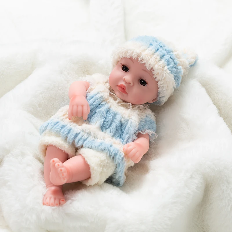  10inch Newborn Reborn Doll Toys Baby Simulation Soft Vinyl Dolls Children Kindergarten Lifelike Toy - 33027734999