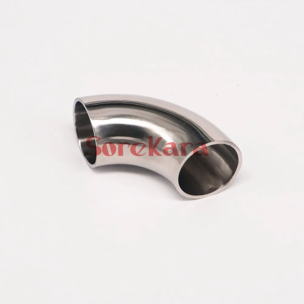 

38mm 1.5" Pipe OD 304 Stainless Steel Butt Weld 90 Degree Elbow Bend Sanitary Pipe Fitting For Home brew Wine Beer
