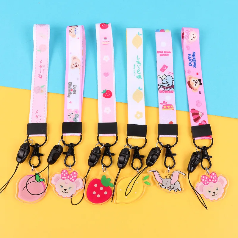 

Cute Cartoon Pendant Lanyards for Women key Mobile Phone Straps ID Card Keychain DIY Hang Rope Lariat Wrist Neck Strap Jewelry