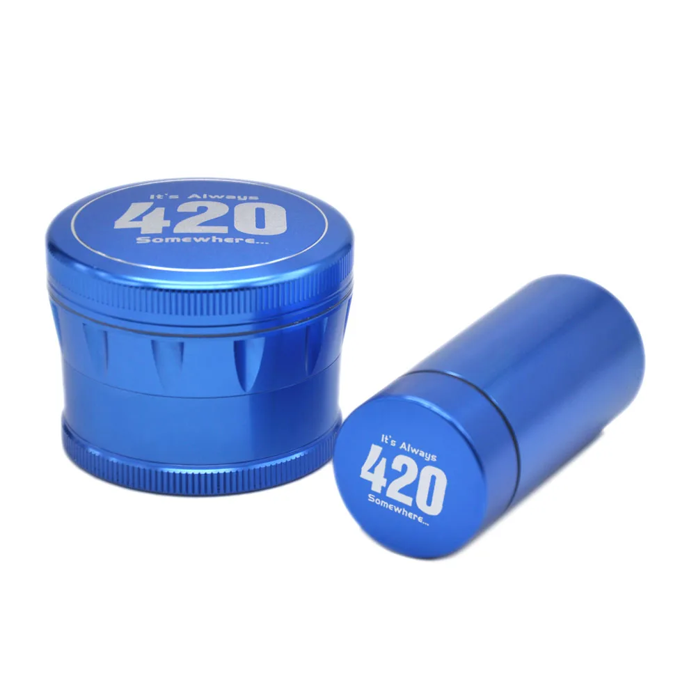 

Aluminum Herb Grinder Dia.63mm 4Layers Tobacco Grinder Kitchen Spice Crusher Smoke Herb Grinder Pill Bottle With Box
