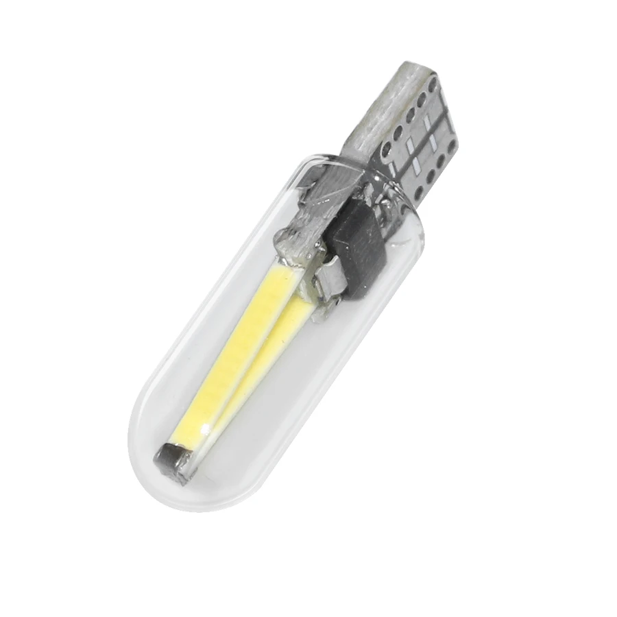 YCCPAUTO T10 LED 194 168 WY5W W5W COB лампы накаливания стеклянная лампа Canbus без ошибок