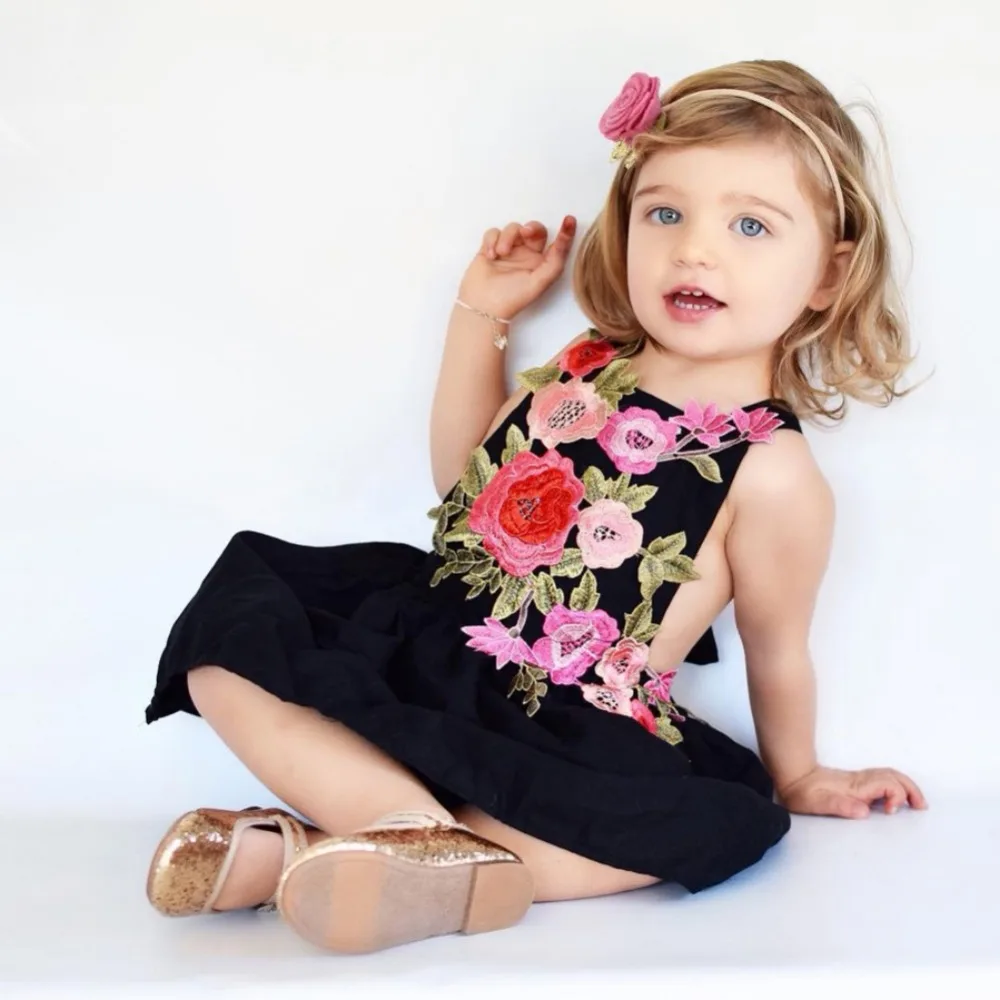 

Children Girl Princess Dress 2018 New Fashion Strap Flower Sleeveless Girl LOL Toddler Kids Dresses Suit for 12Months -5T