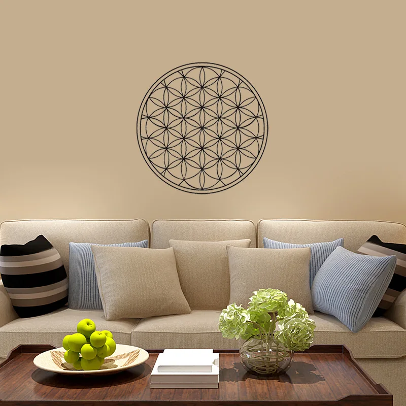 

Flower Of Life Boho Decals Vinyl Mandala Wall Sticker Seed Of Life Wall Decoration Geometric Pattern Mandala Decor Modern