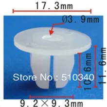Защелки в 9 мм 9 мм отверстие автомобиля Стайлинг пластиковый зажим Чехол для Toyota 90189-06006