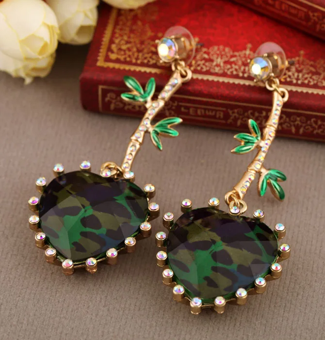 Классические Элегантные зеленые серьги|earrings earring|elegant earringsearrings elegant |
